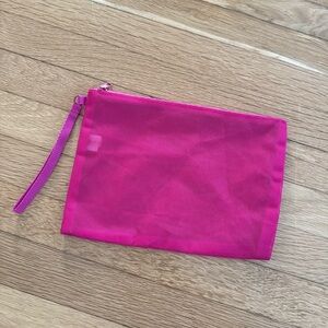 Shade & Shore Hot Pink Fuchsia Pink Mesh Beach Pool Wristlet Bag